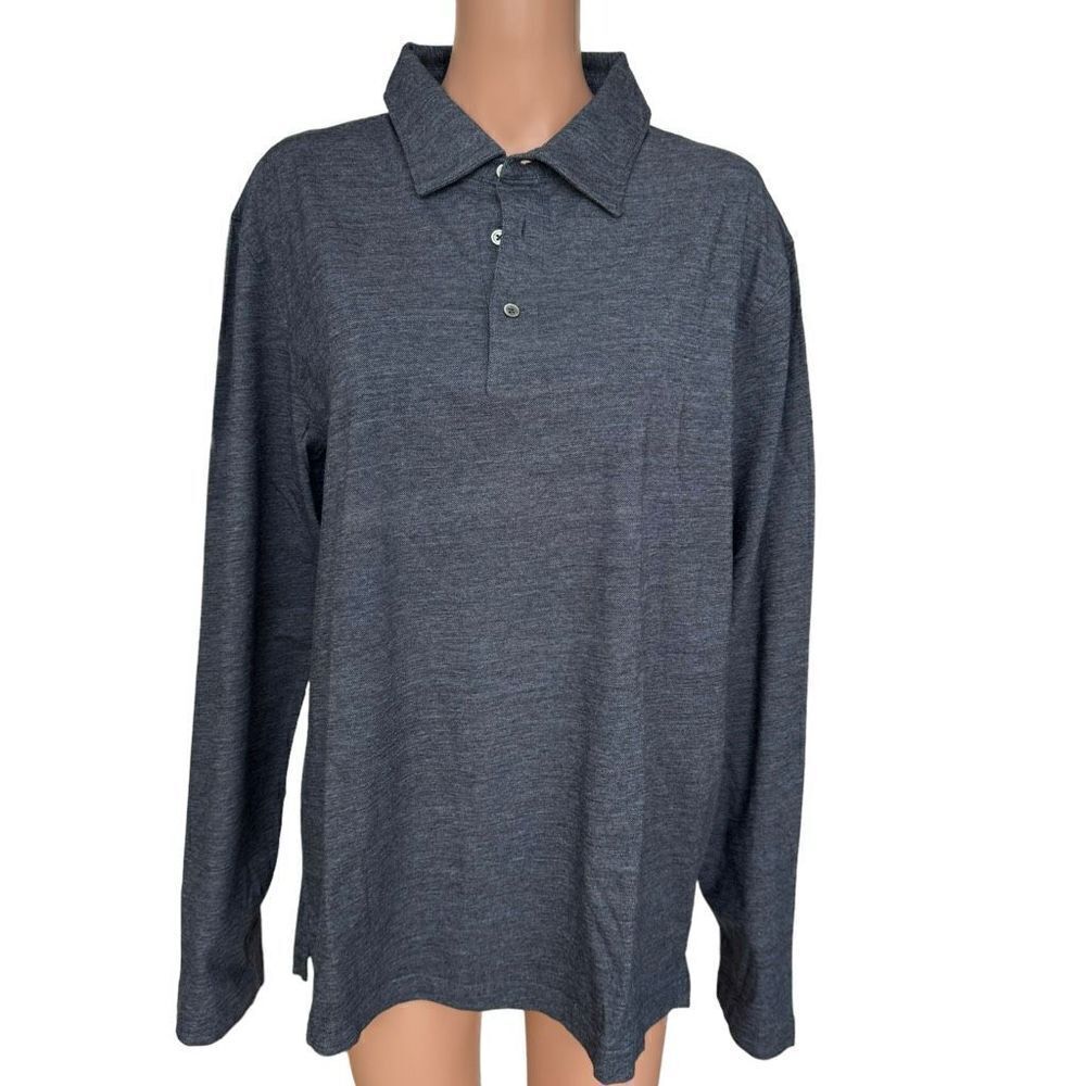 Jos. A. Banks signature collection 100% cotton polo long sleeve shirt size L